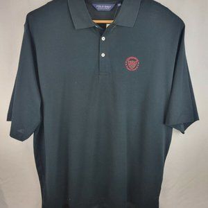 2XL Polo Golf Ralph Lauren Men's Black S/S Centennial Golf Club NWT XXL